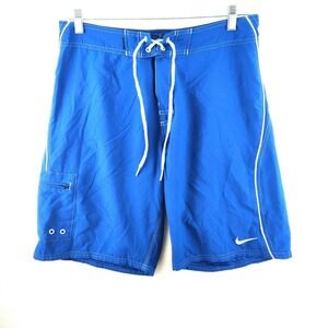 Nike Mens Board Shorts Swim Trunks Blue Size 32